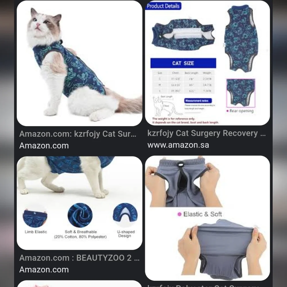 Cat Surgery Recovery Vest | Sz M | NWT